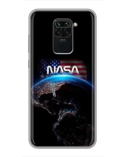 Чехол для Xiaomi Redmi Note 9 с картинкой «Земля из космоса NASA»