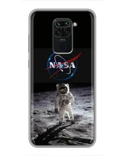 Чехол для Xiaomi Redmi Note 9 с картинкой «Астронавт на Луне»