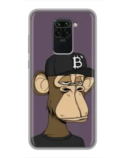 Чехол для Xiaomi Redmi Note 9 с картинкой «Bored Ape в кепке»