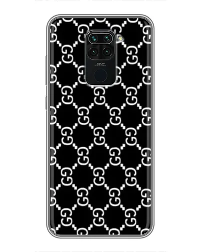 Чехол для Xiaomi Redmi Note 9 с картинкой «Gucci — сетчатый паттерн»