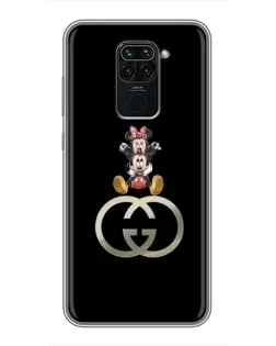 Чехол для Xiaomi Redmi Note 9 с картинкой «Минни Маус на лого»