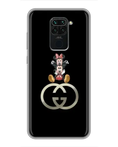Чехол для Xiaomi Redmi Note 9 с картинкой «Минни Маус на лого»