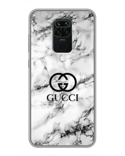 Чехол для Xiaomi Redmi Note 9 с картинкой «Gucci — мраморный шик»