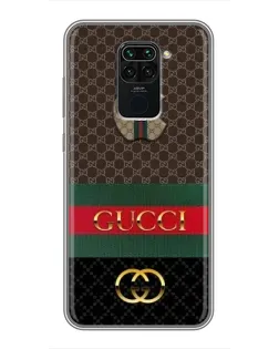 Чехол для Xiaomi Redmi Note 9 с картинкой «Gucci — брендированный десерт»