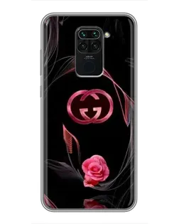 Чехол для Xiaomi Redmi Note 9 с картинкой «Gucci — неоновая роза»
