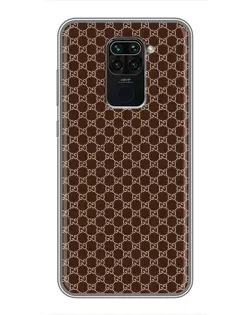 Чохол для Xiaomi Redmi Note 9 з картинкою «Gucci — шоколадна сітка»