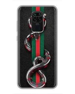 Чохол для Xiaomi Redmi Note 9 з картинкою «Gucci — змія на смузі»