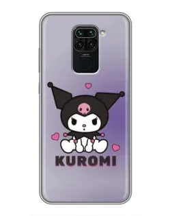 Чехол для Xiaomi Redmi Note 9 с картинкой «Kuromi — фиолетовый арт»