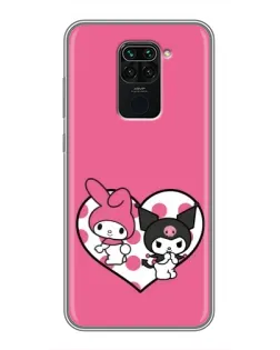 Чехол для Xiaomi Redmi Note 9 с картинкой «Kuromi и My Melody»