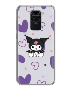 Чехол для Xiaomi Redmi Note 9 с картинкой «Kuromi и лавандовые сердца»