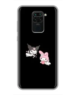 Чехол для Xiaomi Redmi Note 9 с картинкой «My Melody и Kuromi»