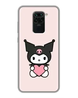 Чехол для Xiaomi Redmi Note 9 с картинкой «Kuromi и сердце»