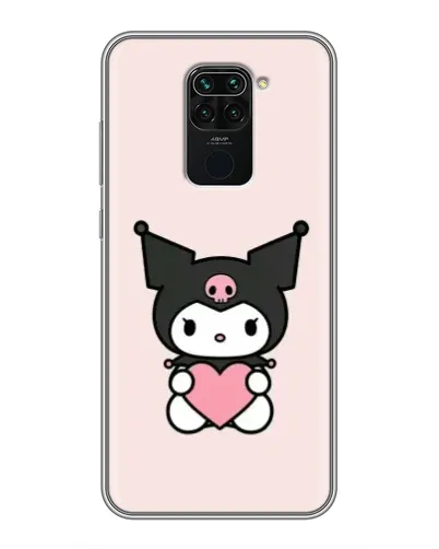 Чехол для Xiaomi Redmi Note 9 с картинкой «Kuromi и сердце»