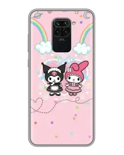 Чехол для Xiaomi Redmi Note 9 с картинкой «My Melody и Kuromi»