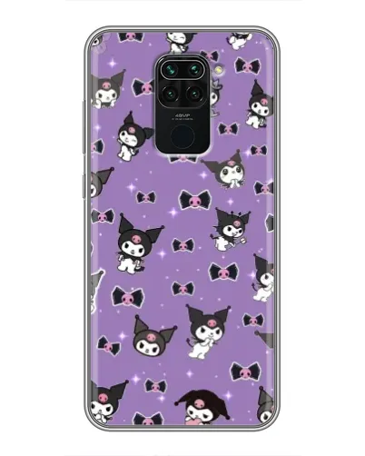Чехол для Xiaomi Redmi Note 9 с картинкой «Kuromi — паттерн»