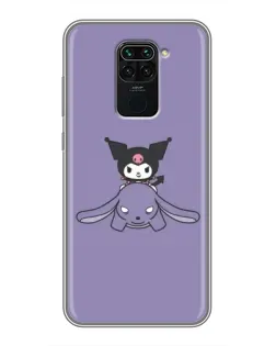 Чехол для Xiaomi Redmi Note 9 с картинкой «Kuromi на лиловом фоне»