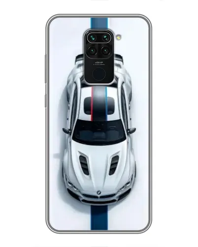 Чехол для Xiaomi Redmi Note 9 с картинкой «Вид сверху — BMW M»
