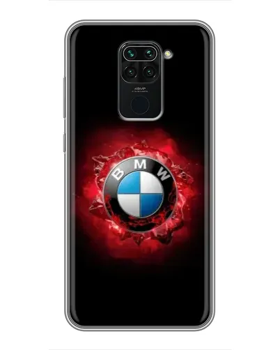 Чехол для Xiaomi Redmi Note 9 с картинкой «Логотип BMW — вспышка»