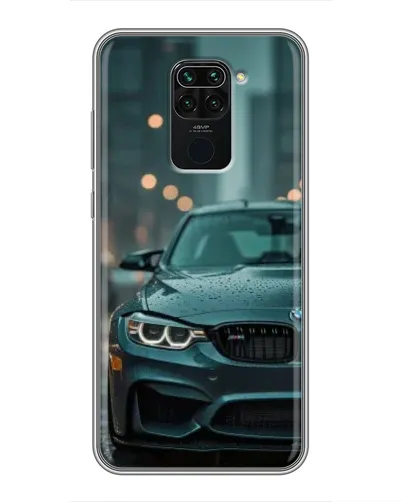 Чехол для Xiaomi Redmi Note 9 с картинкой «BMW в огнях города»