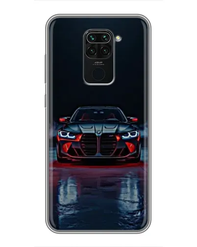 Чехол для Xiaomi Redmi Note 9 с картинкой «BMW на мокрой дороге»