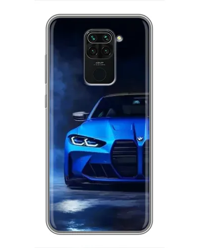 Чехол для Xiaomi Redmi Note 9 с картинкой «Голубая BMW M4»