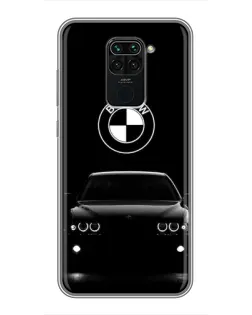 Чехол для Xiaomi Redmi Note 9 с картинкой «BMW — взгляд из темноты»