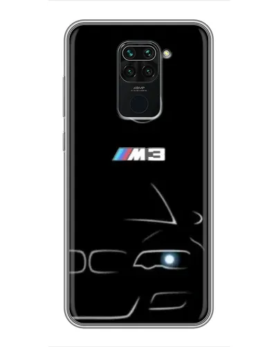 Чехол для Xiaomi Redmi Note 9 с картинкой «Минималистичный принт BMW M3»