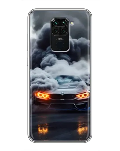 Чехол для Xiaomi Redmi Note 9 с картинкой «BMW в дыму»