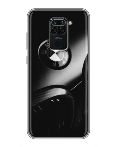 Чехол для Xiaomi Redmi Note 9 с картинкой «Эмблема BMW — макро»