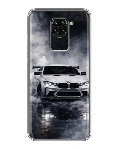 Чехол для Xiaomi Redmi Note 9 с картинкой «BMW сквозь туман»