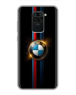 Чехол для Xiaomi Redmi Note 9 с картинкой «BMW M-Power неон»