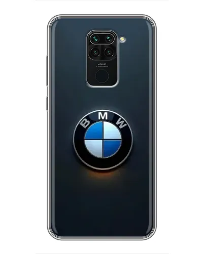 Чехол для Xiaomi Redmi Note 9 с картинкой «Логотип BMW — минимализм»