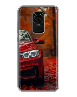 Чехол для Xiaomi Redmi Note 9 с картинкой «Осенняя BMW M4»