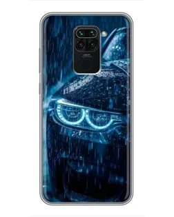 Чехол для Xiaomi Redmi Note 9 с картинкой «BMW под дождем»