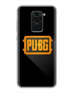 Чехол для Xiaomi Redmi Note 9 с картинкой «PUBG — рамка лого»