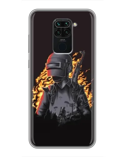 Чехол для Xiaomi Redmi Note 9 с картинкой «PUBG — огненный силуэт» Чехол для Xiaomi Redmi Note 9 с картинкой «PUBG — огненный силуэт»