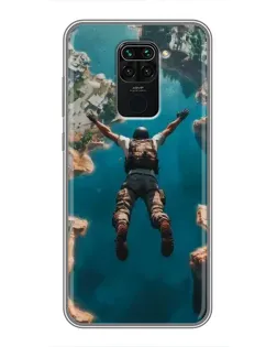 Чехол для Xiaomi Redmi Note 9 с картинкой «PUBG — свободное падение»