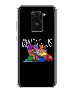 Чехол для Xiaomi Redmi Note 9 с картинкой «Логотип Among Us» Чехол для Xiaomi Redmi Note 9 с картинкой «Логотип Among Us»