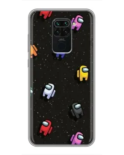 Чехол для Xiaomi Redmi Note 9 с картинкой «Космический паттерн Among Us»