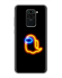 Чехол для Xiaomi Redmi Note 9 с картинкой «Among Us неоновое сияние»