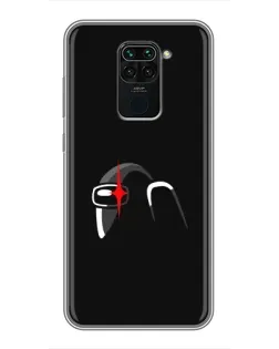 Чехол для Xiaomi Redmi Note 9 с картинкой «Among Us шлем»