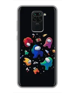 Чехол для Xiaomi Redmi Note 9 с картинкой «Among Us космос»