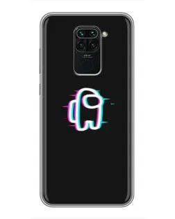 Чехол для Xiaomi Redmi Note 9 с картинкой «Among Us неон»