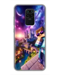 Чехол для Xiaomi Redmi Note 9 с картинкой «Стив и космос»