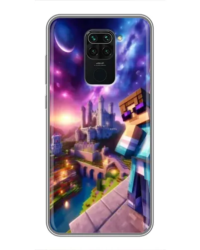 Чехол для Xiaomi Redmi Note 9 с картинкой «Стив и космос» Чехол для Xiaomi Redmi Note 9 с картинкой «Стив и космос»