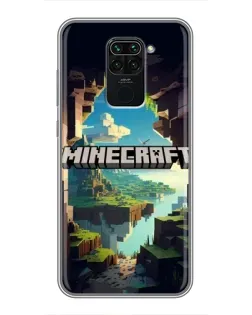 Чехол для Xiaomi Redmi Note 9 с картинкой «Пещера Майнкрафт»