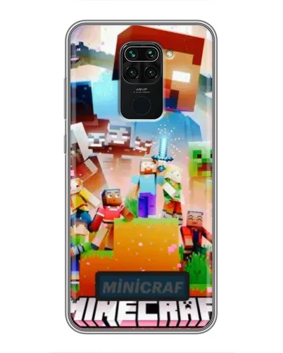 Чехол для Xiaomi Redmi Note 9 с картинкой «Minecraft герои игры» Чехол для Xiaomi Redmi Note 9 с картинкой «Minecraft герои игры»