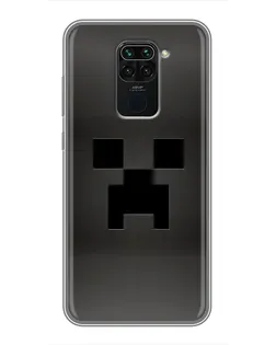 Чехол для Xiaomi Redmi Note 9 с картинкой «Черный крипер градиент»