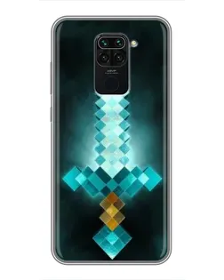 Чехол для Xiaomi Redmi Note 9 с картинкой «Алмазный меч неон»