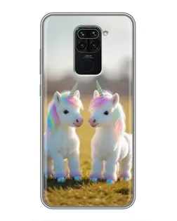 Чохол для Xiaomi Redmi Note 9 з картинкою «Пара єдинорогів»